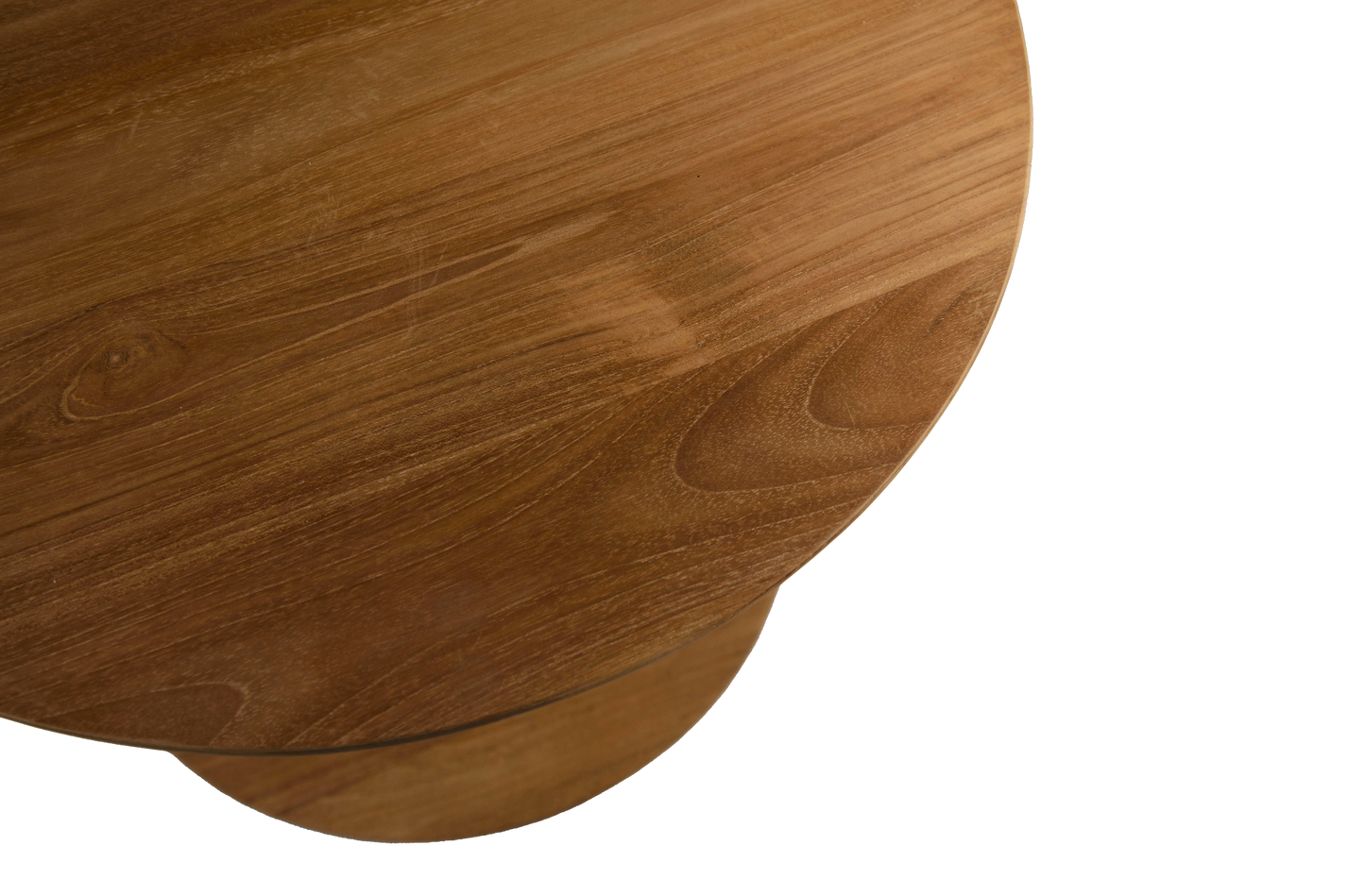 HSM Collection-Runde Couchtisch Coffees-50x50x40-Natur-Teak