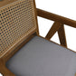 HSM Collection-Esszimmerstuhl Phi+ Sitz-52x54x83-Natur/Grau-Teak/Stoff