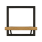 HSM Collection-Wandregal Levels - 32x22x32 - Natur/Schwarz - Mango/Metall