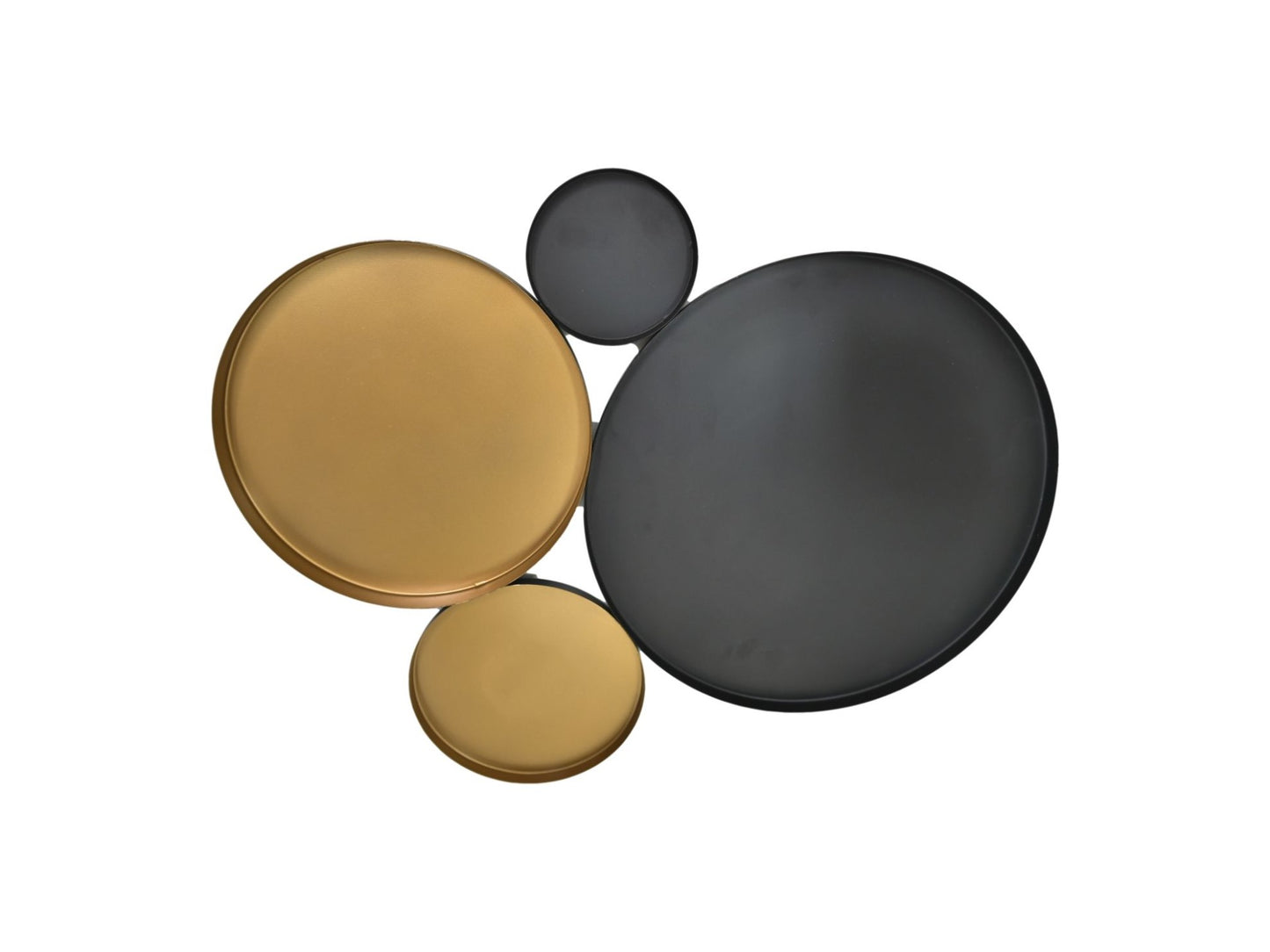 HSM Kollektion-Wanddekoration -61x47x2-Schwarz/Gold-Metall