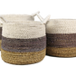 HSM Collection-Mandenset Malibu S/3-ø36x30 / ø34x27 / ø32x25-Natur/Sortiert-Raffia/Seegras