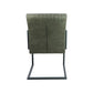 HSM Collection-Esszimmerstuhl Texas S/2-55x50x85-Grün/Grau-Leder/Metall