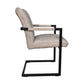 HSM Collection-Esszimmerstuhl Boston S/2-56x68x89-Natur/Schwarz-Stoff/Metall