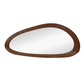 HSM Collection-Wandspiegel organische Form-Tide-80x50x3-Walnuss-Teak