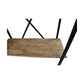 HSM Collection-Regal 4 Regale-80x35x180-Natur/Schwarz-Mango/Metall