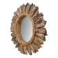 HSM Kollektion - Runder Spiegel Sun-108x5x108-Natur-Teak