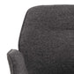 HSM Collection-Esszimmerstuhl Nora + Armlehne-90x62x61-Dunkelgrau/Matt Schwarz-Stoff/Metall