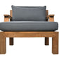 HSM Collection-Garten-Loungesessel Sofa Mit Armlehne-80x79x83-Natur/Dunkelgrau-Teak/Stoff