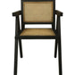 HSM Kollektion-Esszimmerstuhl-56x52x83-Schwarz/Natur-Mahagoni/Rattan