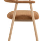 HSM Collection-Esszimmerstuhl Ella Mit Arm S/2-56x54x76-Terrakotta/Weiß Pigmentiert-Stoff/Eiche