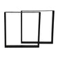 HSM Collection-Tafelpoot Modell U S/2-70x10x72 (75x25mm)-Schwarz-Metall