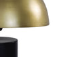 HSM Collection-Tischlampe mit Schirm-30x30x45-Schwarz/Gold-Metall