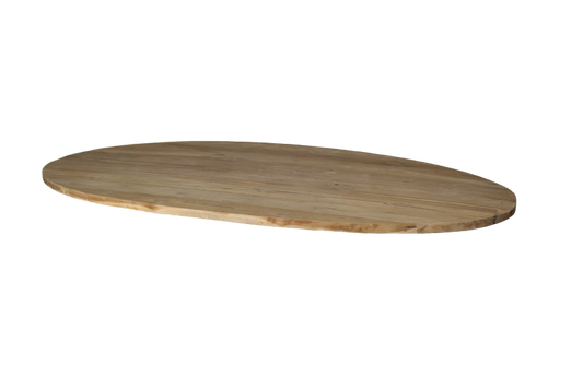 HSM Collection - Ovaler Tischplatte - 220x110x4 - Natur - Teak