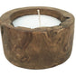 HSM Kollektion-Kerze Baumstamm Klein-ø20x10-Natur-Teak