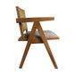 HSM Collection-Esszimmerstuhl Phi+ Sitz-52x54x83-Natur/Grau-Teak/Stoff