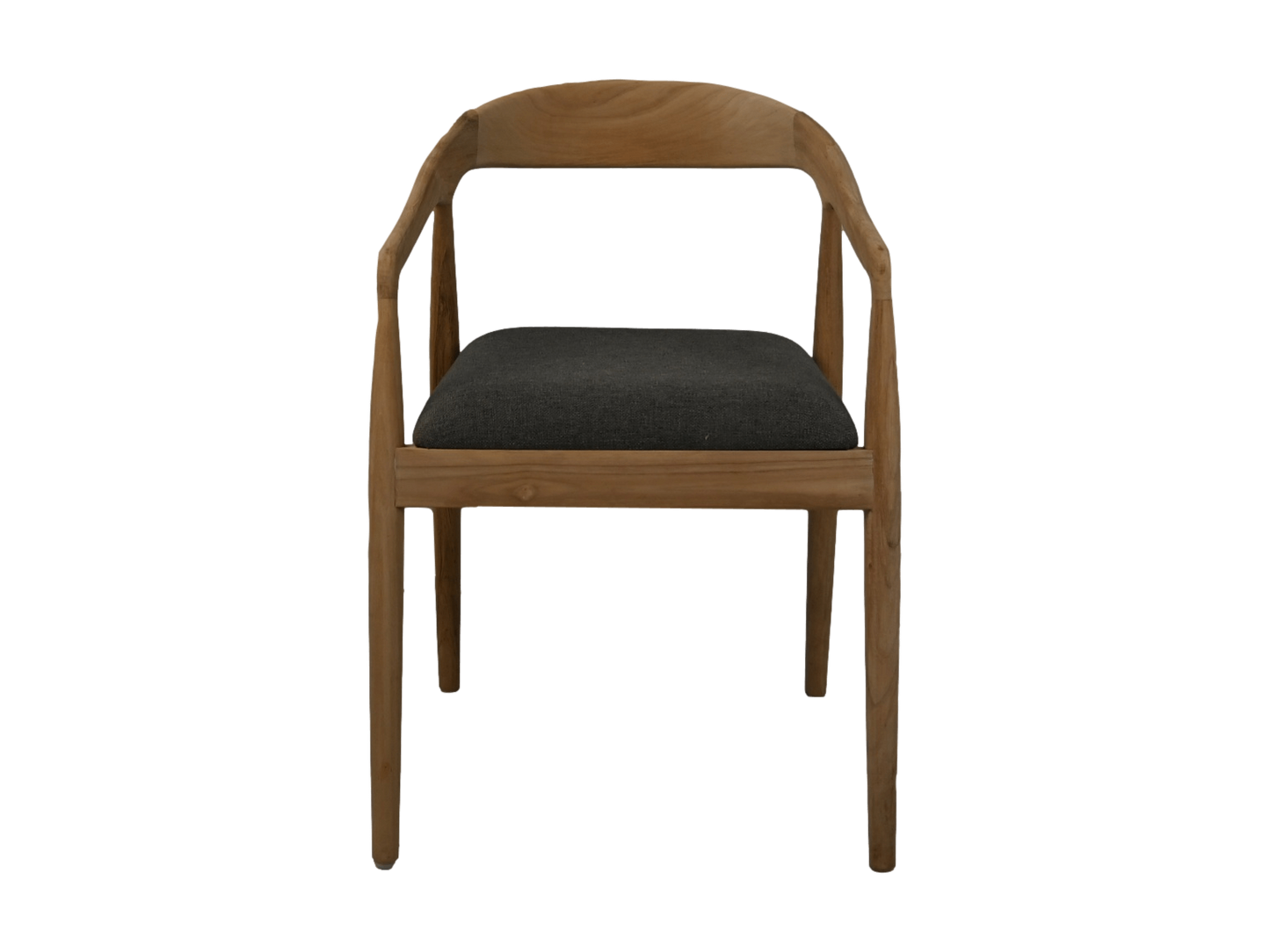 HSM Collection-Esszimmerstuhl Modena + Sitz-55x41x78-Natur/Anthrazit-Teak/Stoff