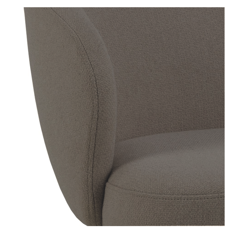HSM Collection-Esszimmerstuhl Alma + Armlehne-80x58,5x60-Anthrazit/Schwarz-Stoff/Metall