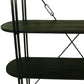 HSM Collection-Wandregal mit 4 Regalen-130x39x140-Schwarz-Mango/Metall