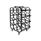 HSM Collection-Stand Weinregal 12 Flaschen-35x25x50-Schwarz-Metall