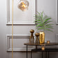 Stehlampe 45x28x160 cm RAKEL antikes Bronze + rauchig