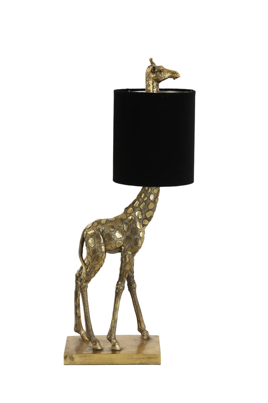 Tischlampe Giraffe - Gold/Schwarz - 26x16x61cm