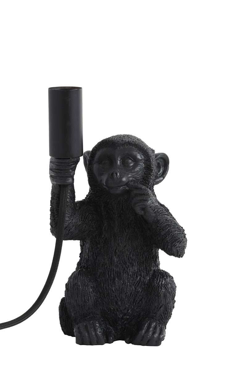 Tischlampe Affe - Schwarz - 13x12,5x23,5cm