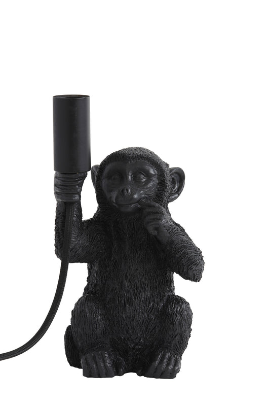 Tischlampe Affe - Schwarz - 13x12,5x23,5cm