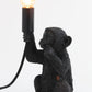 Tischlampe Affe - Schwarz - 13x12,5x23,5cm