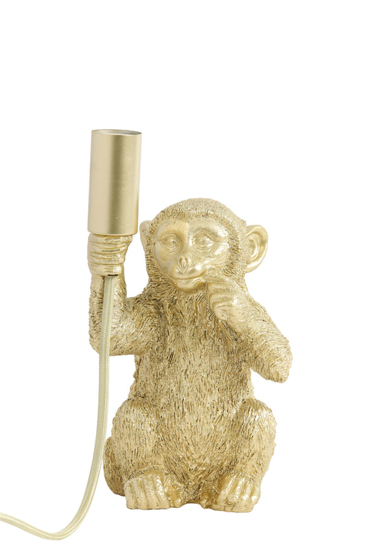 Tischlampe Affe - Gold - 13x12,5x23,5cm