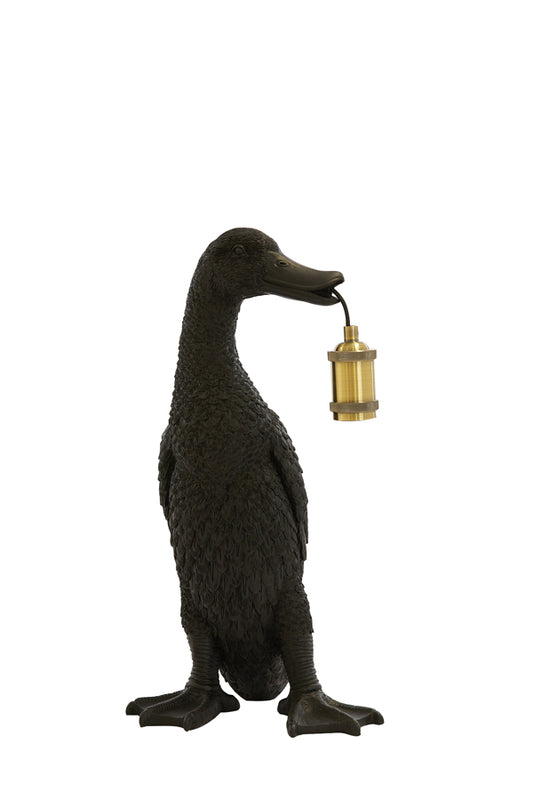 Tischlampe Duck - Schwarz - 23,5x23x48,5cm