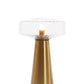 Tischlampe Pleat - Glas/Gold - Ø30cm