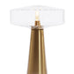 Tischlampe Pleat - Glas/Gold - Ø40cm