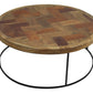 HSM Collection - Runde Mosaik-Couchtisch - ø80x33 - Braun/Schwarz - Teak