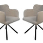 HSM Collection-Esszimmerstuhl Bella S/2-56x60x82-Weiß/Schwarz-Stoff/Metall