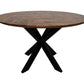 HSM Kollektion-Runder Esstisch Mosaik-140x140x76-Natur/Schwarz-Mango/Metall