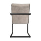 HSM Collection-Esszimmerstuhl Boston S/2-56x68x89-Natur/Schwarz-Stoff/Metall