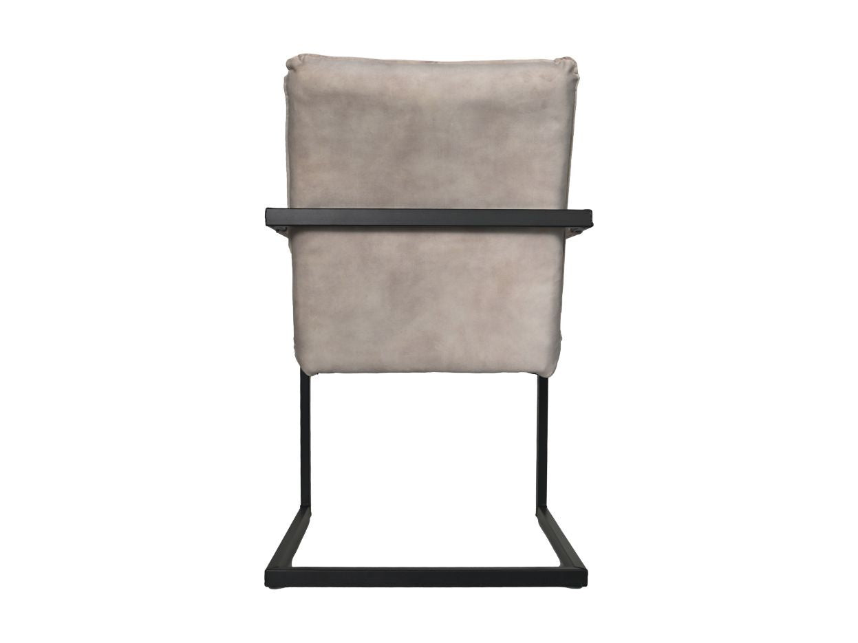 HSM Collection-Esszimmerstuhl Boston S/2-56x68x89-Natur/Schwarz-Stoff/Metall