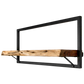 HSM Collection-Wandregal Levels Live Edge -70x22x32-Natur/Schwarz-Akazie/Metall