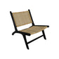 HSM Collection-Loungestoel Rotan-67x81x71-Zwart/Naturel-Rotan/Teak