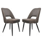 HSM Kollektion - Esszimmerstuhl Jenna - Set von 2 - 62x54x87 - braun/schwarz - Baumwolle