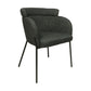 HSM Collection-Esszimmerstuhl Luca S/2-57x60x81-Anthrazit/Schwarz-Stoff/Metall
