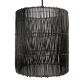 HSM Collection-Hängelampe-ø50x56-Schwarz-Rattan