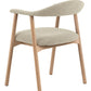 HSM Collection-Esszimmerstuhl Ella Mit Arm S/2-56x54x76-Sand/Weiß Pigmentiert-Stoff/Eiche