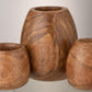 ÜBERTOPF / HOLZVASE PAULOWNIA BRAUN MEDIUM