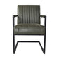 HSM Collection-Esszimmerstuhl Texas Mit Armlehne S/2-55x50x85-Grün/Schwarz-Leder/Metall