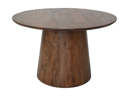 HSM Kollektion-Runder Esstisch Drum-120X120X77-Braun-Mango