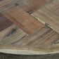 HSM Collection - Runde Mosaik-Couchtisch - ø80x33 - Braun/Schwarz - Teak