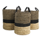 HSM Collection-Mandenset Malibu S/3-ø42x45 / ø38x42 / ø34x39-Natur/Schwarz-Wasserhyazinthe