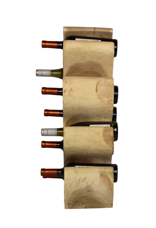 HSM Collection-Stand Weinregal Vins 8 Flaschen-27x20x72-Natur-Munggur
