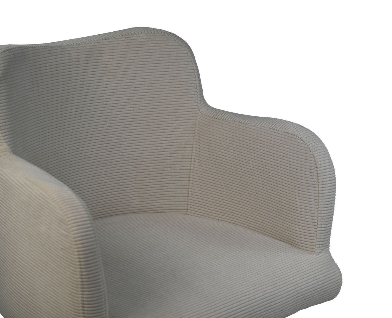 HSM Collection-Esszimmerstuhl Bella S/2-56x60x82-Weiß/Schwarz-Stoff/Metall